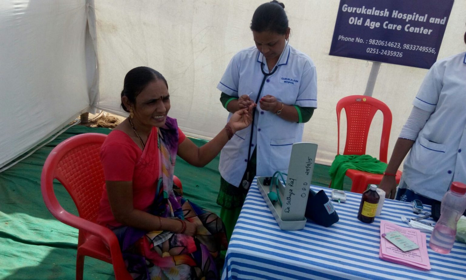 a health checkup camp was organised for senior citizens